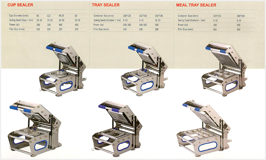 Cup , Tray, Meal Tray Sealer